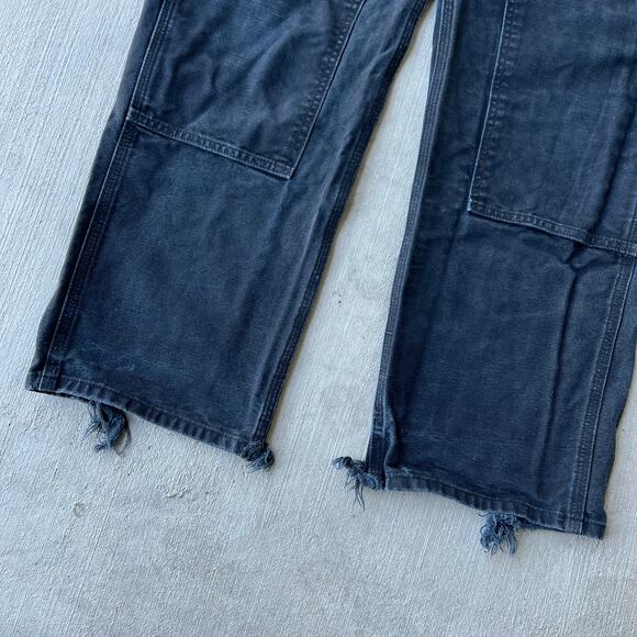 Vintage Y2K Carhartt black distressed double knee work wear carpenter pants - Picture 3 of 10